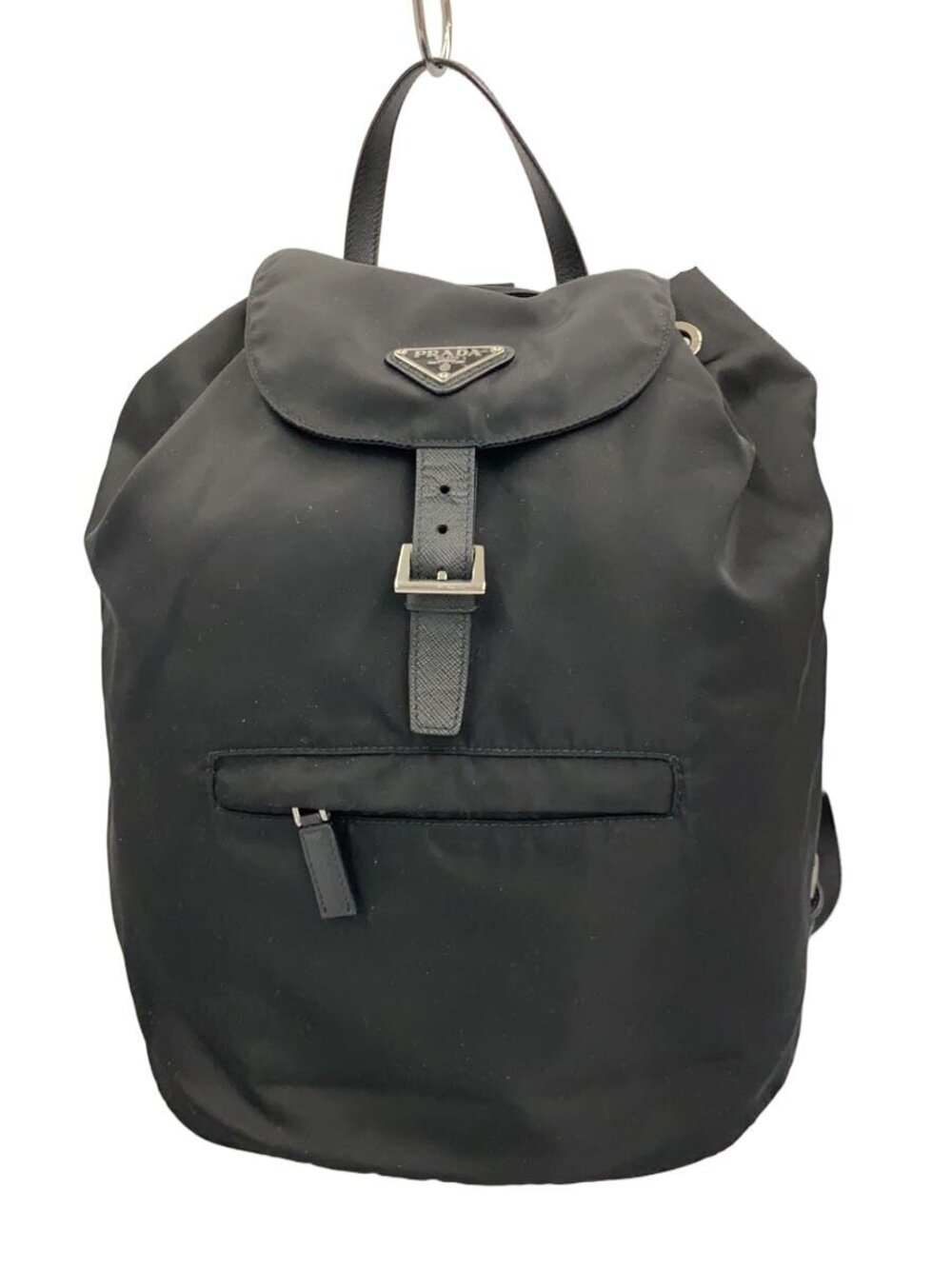 Prada Triangle Backpack Black